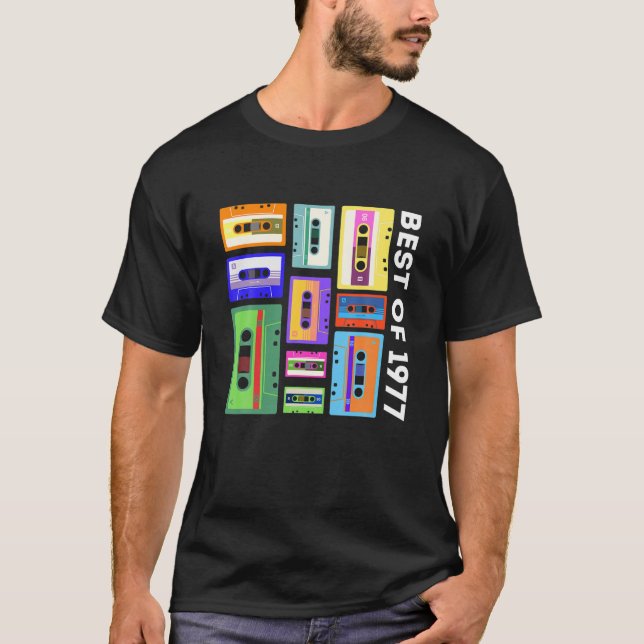 T-shirt Meilleur De 1977 Bande De Cassette 80S 90S Mixtape (Devant)