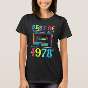 T-shirt Meilleur De 1978 Anniversaire Rétro Année De Naiss