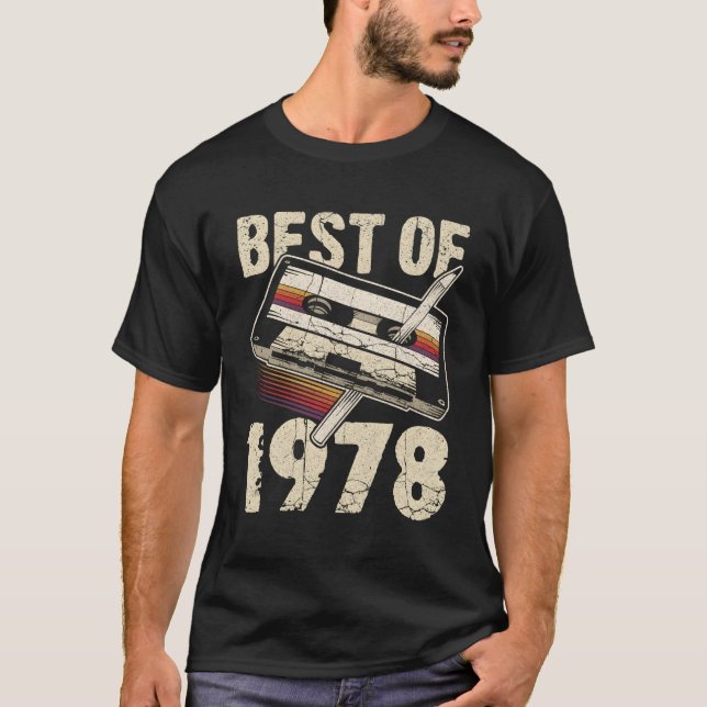 T-shirt Meilleur De 1978 Audio Cassette 46E 46 (Devant)