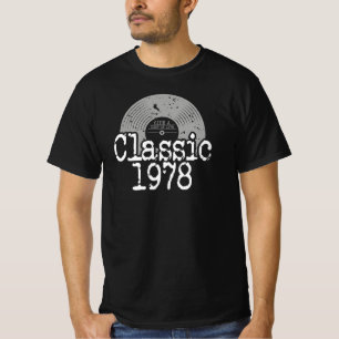 T-shirt Meilleur De 1978 Vinyl Classique, Né En 1978 Anniv