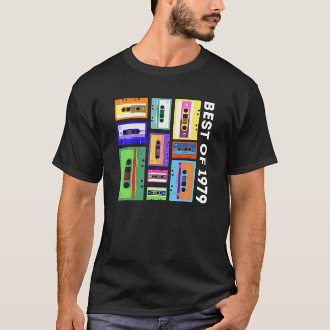 T-shirt Meilleur De 1979 Bande De Cassette 80S 90S Mixtape (Devant)