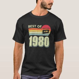 T-shirt Meilleur De 1980 Bande de cassette rétro Vintage 4