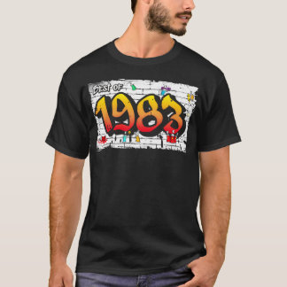 T-shirt Meilleur de 1983 Graffiti 42 ans de vin cool vinta