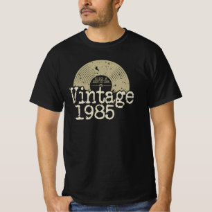 T-shirt Meilleur De 1985 Vinyl Vintage, Né En 1985 Anniver