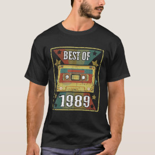T-shirt Meilleur De 1989 Bande De Cassette Vintage Rétro C