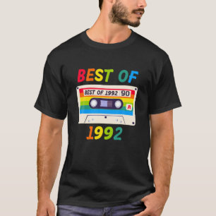T-shirt Meilleur De 1992 Cassette De Musique Vintage Rétro