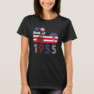 T-shirt Meilleur De Juillet 1955 67e Anniversaire Patrioti