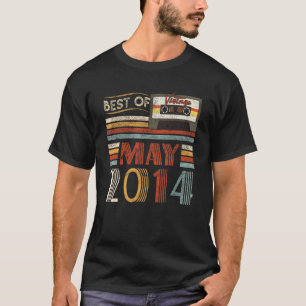 T-shirt Meilleur De Mai 2014 Anniversaire Vintage 8 Annive