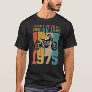 T-shirt Meilleur Des Années 70 Né En 1975 Moto Vintage B