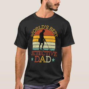 T-shirt Meilleur détective de papa homme Détection métalli