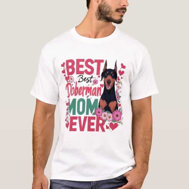 T-shirt Meilleur Doberman Maman jamais (Devant)