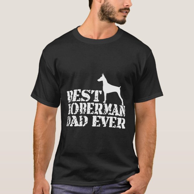 T-shirt Meilleur Doberman Papa Ever 92 (Devant)