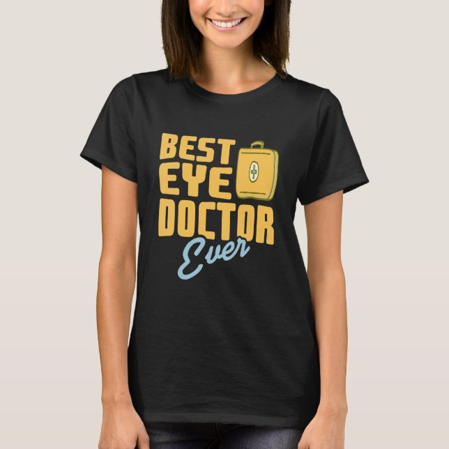 T-shirt Meilleur Docteur En Oeil Jamais Awesome Rétro Opti (Devant)
