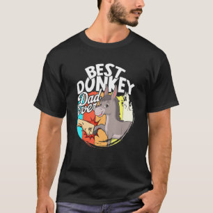 T-shirt Meilleur Donkey Papa Jamais Rétro Agricole Animaux