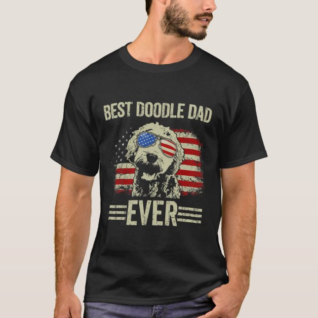 T-shirt Meilleur Doodle Papa Jamais Tee Goldendoodle Papa (Devant)
