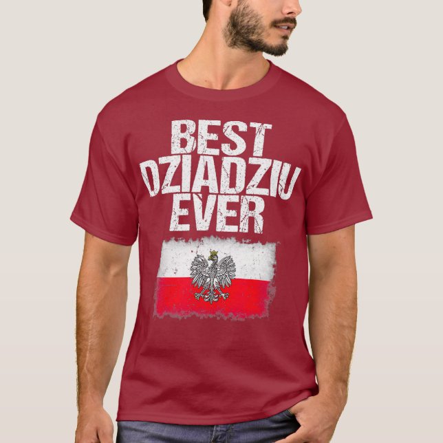 T-shirt Meilleur Dziadziu Jamais Fête des pères Polonais G (Devant)