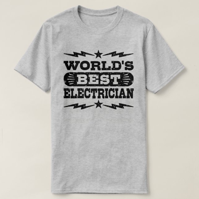 T-shirt Meilleur électricien au monde (Design devant)