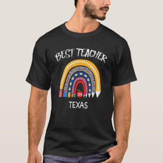 T-shirt Meilleur Enseignant Au Texas Appréciation De L'Ens