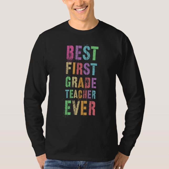 T-shirt Meilleur Enseignant de première année Enseignement (Devant)