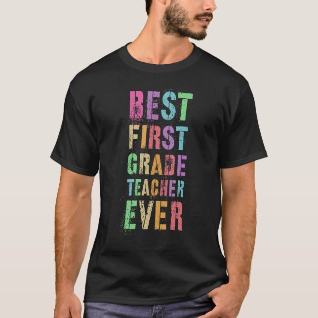 T-shirt Meilleur Enseignant de première année Enseignement (Devant)