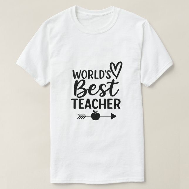 T-shirt Meilleur enseignant du monde (Design devant)