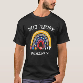 T-shirt Meilleur Enseignant du Wisconsin Journée d'appréci