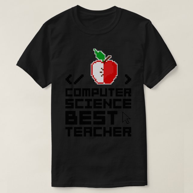 T-shirt Meilleur enseignant en informatique1 (Design devant)