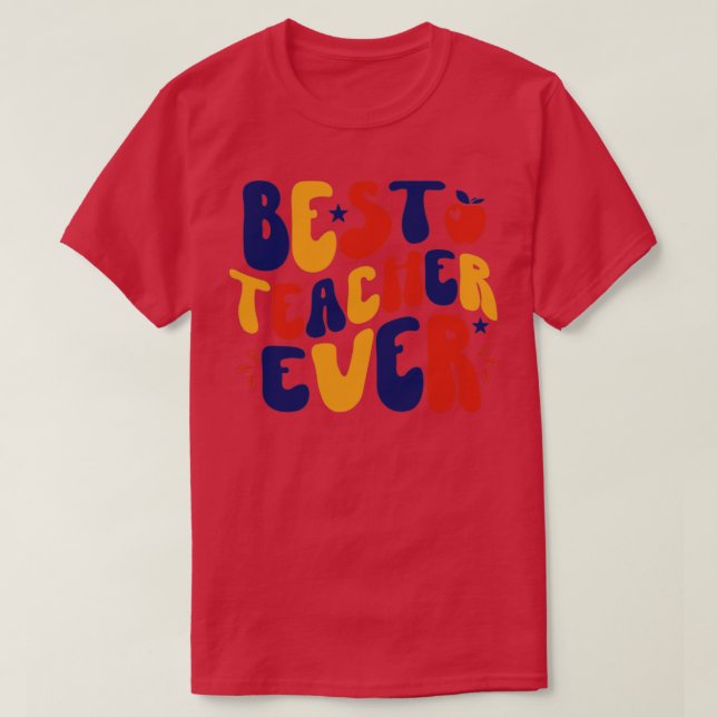 T-shirt Meilleur enseignant jamais (Design devant)