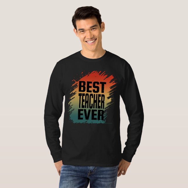 T-SHIRT MEILLEUR ENSEIGNANT JAMAIS (Devant entier)