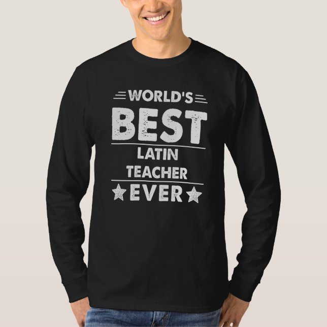 T-shirt Meilleur Enseignant latin au monde 1 (Devant)