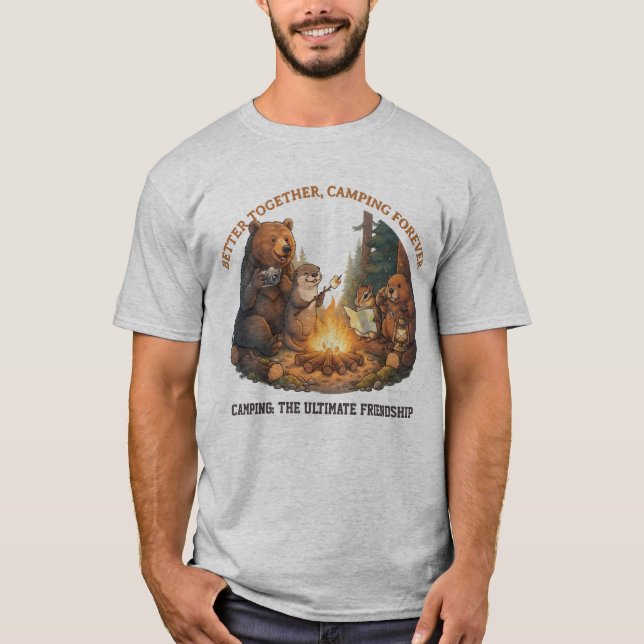 T-shirt Meilleur ensemble - Aventure au feu de camp des am (Devant)