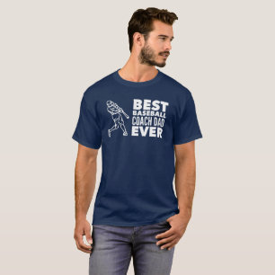 T-shirt Meilleur entraîneur de baseball Papa Jamais Fête