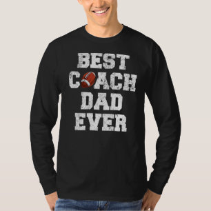 T-shirt Meilleur entraîneur de rugby masculin Papa Jamais