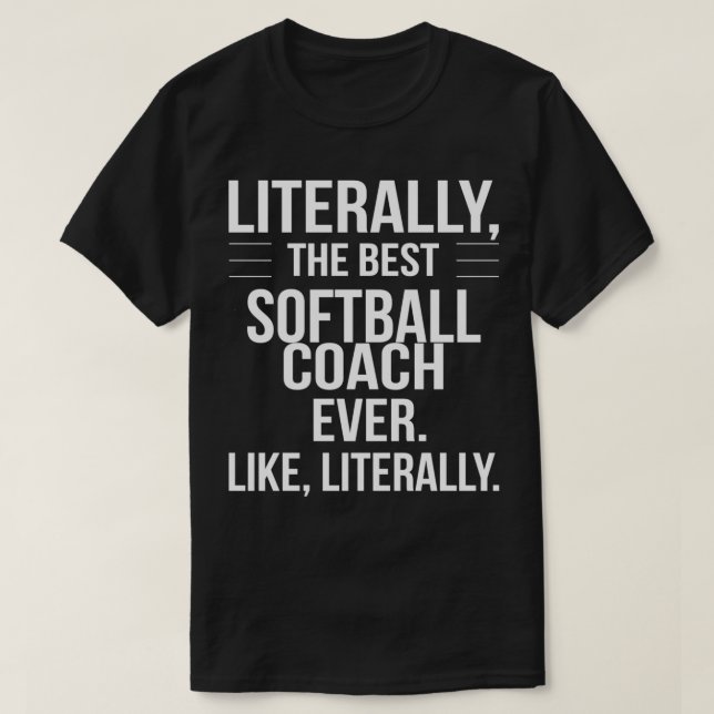 T-shirt Meilleur entraîneur de softball jamais apprécier D (Design devant)