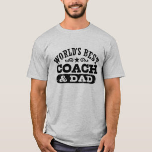 T-shirt Meilleur Entraîneur Et Père Du Monde