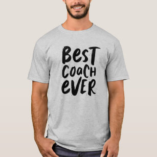 T-shirt Meilleur entraîneur jamais moderne noir blanc