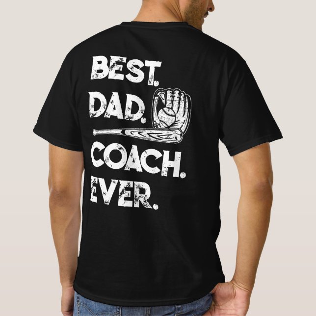 T-shirt Meilleur entraîneur Papa Ever Fête des pères de ba (Dos)