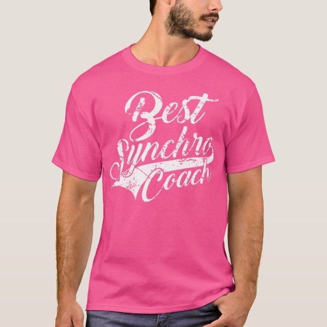 T-shirt Meilleur Entraîneur Synchro De Natation Synchronis (Devant)