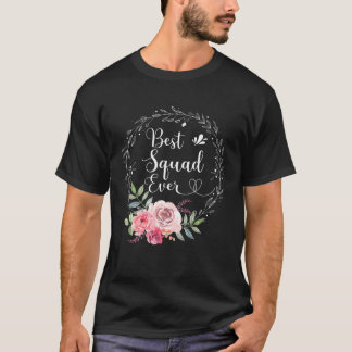 T-shirt Meilleur Escadron Jamais Femmes Décor Fleur