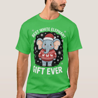 T-shirt Meilleur fantaisie éléphant blanc drôle de Noël ga