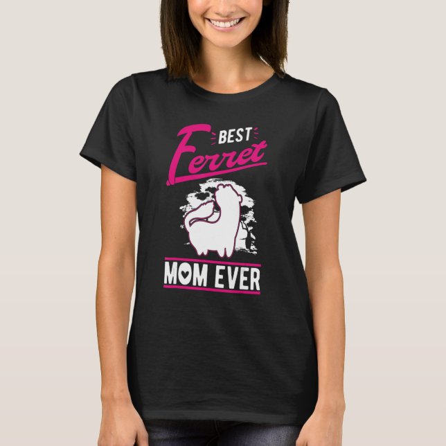 T-shirt Meilleur Ferret Maman (Devant)