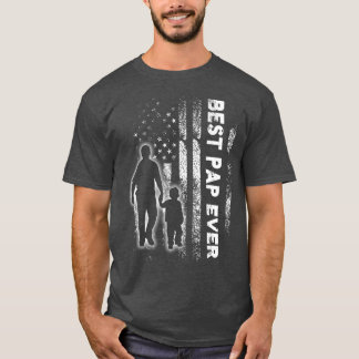 T-shirt Meilleur Fête des pères Drapeau Pap Ever Cadeau Gr