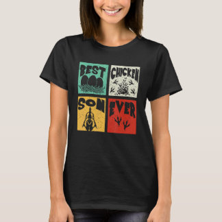 T-shirt Meilleur Fils de Poulet Rétro Vintage Ever Famille