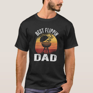 T-shirt Meilleur Flippin Papa Barbecue Fumer Viande BBQ Gr