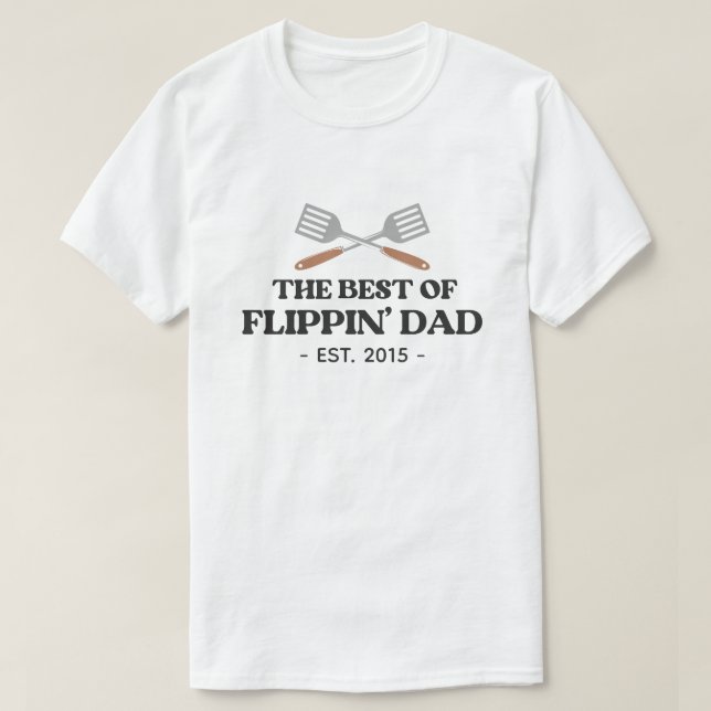 T-shirt Meilleur Flippin Papa Spatula Funny Retro (Design devant)