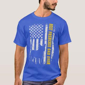 T-shirt Meilleur Français Papa Ever USA Drapeau Français C