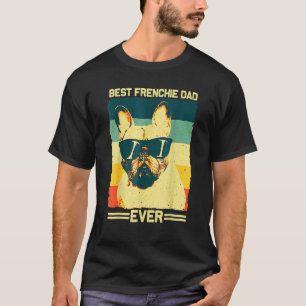 T-shirt Meilleur Français Papa Hommes Père Français Bulldo