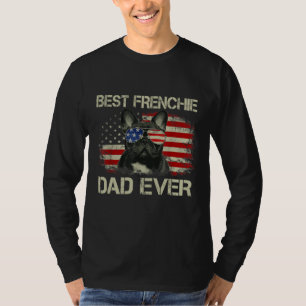 T-shirt Meilleur Français Papa Jamais Bulldog American Dra