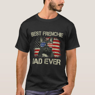 T-shirt Meilleur Français Papa Jamais Bulldog American Dra