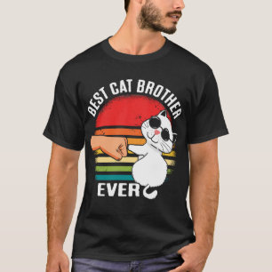 T-shirt Meilleur Frère de chats jamais Retro Kitty Fist B